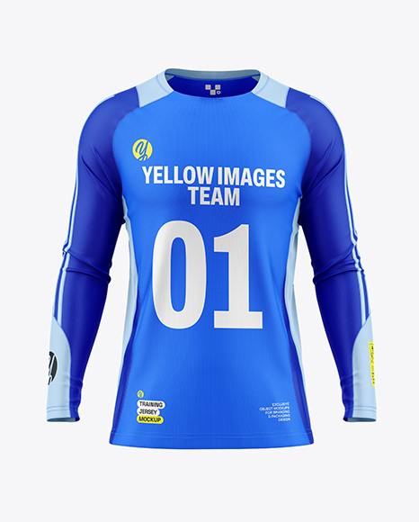 Training Long Sleeve Jersey Mockup - Front View