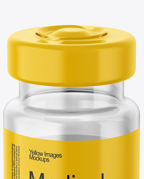 Clear Glass Medical Ampoule Mockup