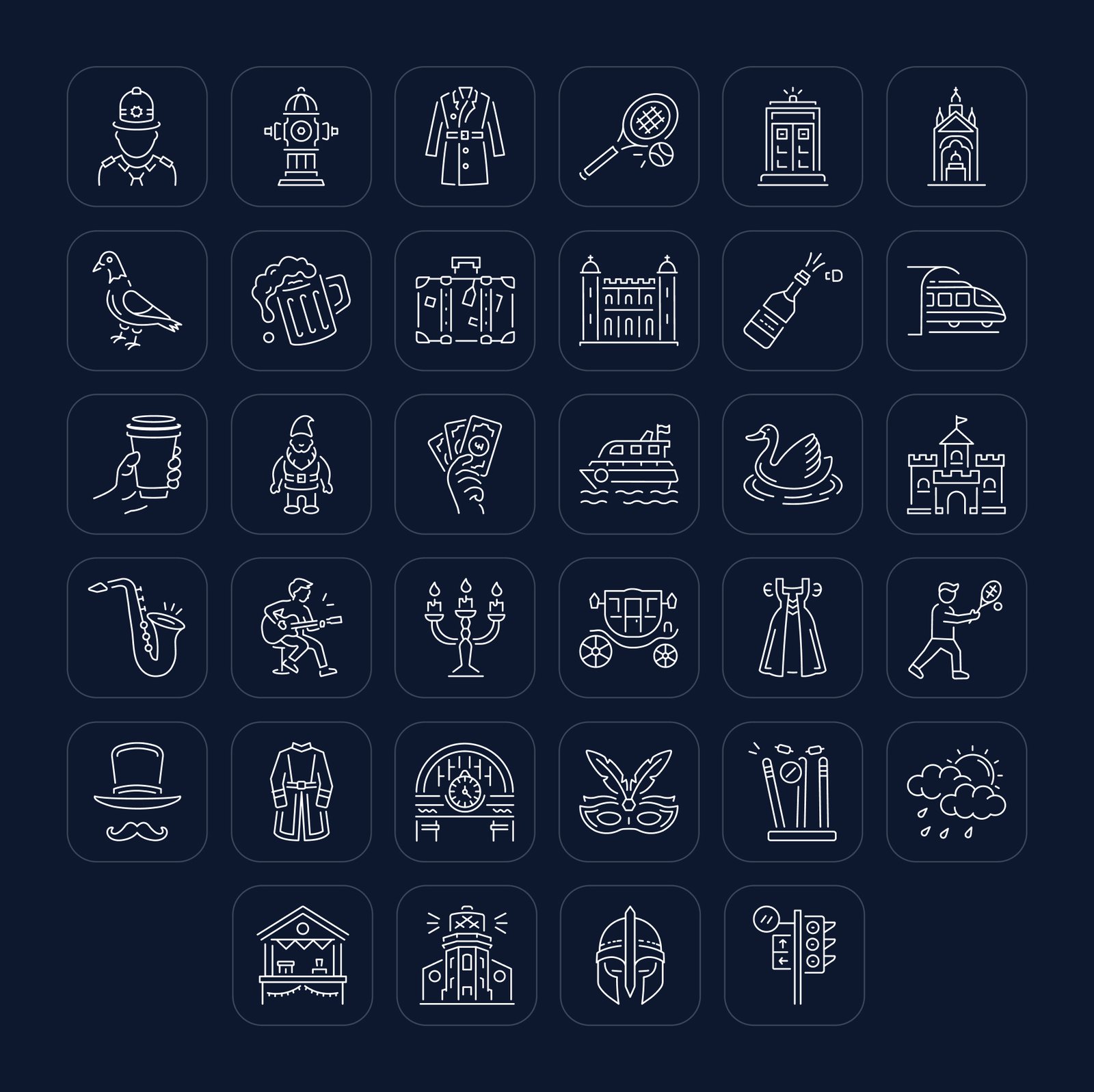 London Icon Art Set