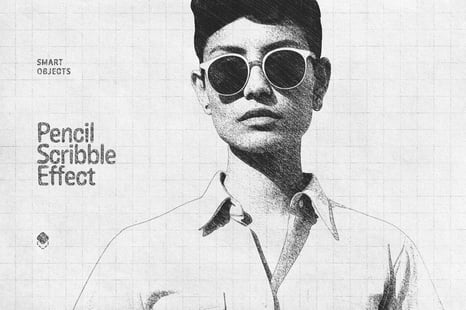 Pencil Scribbles Photo Effect - Add-Ons