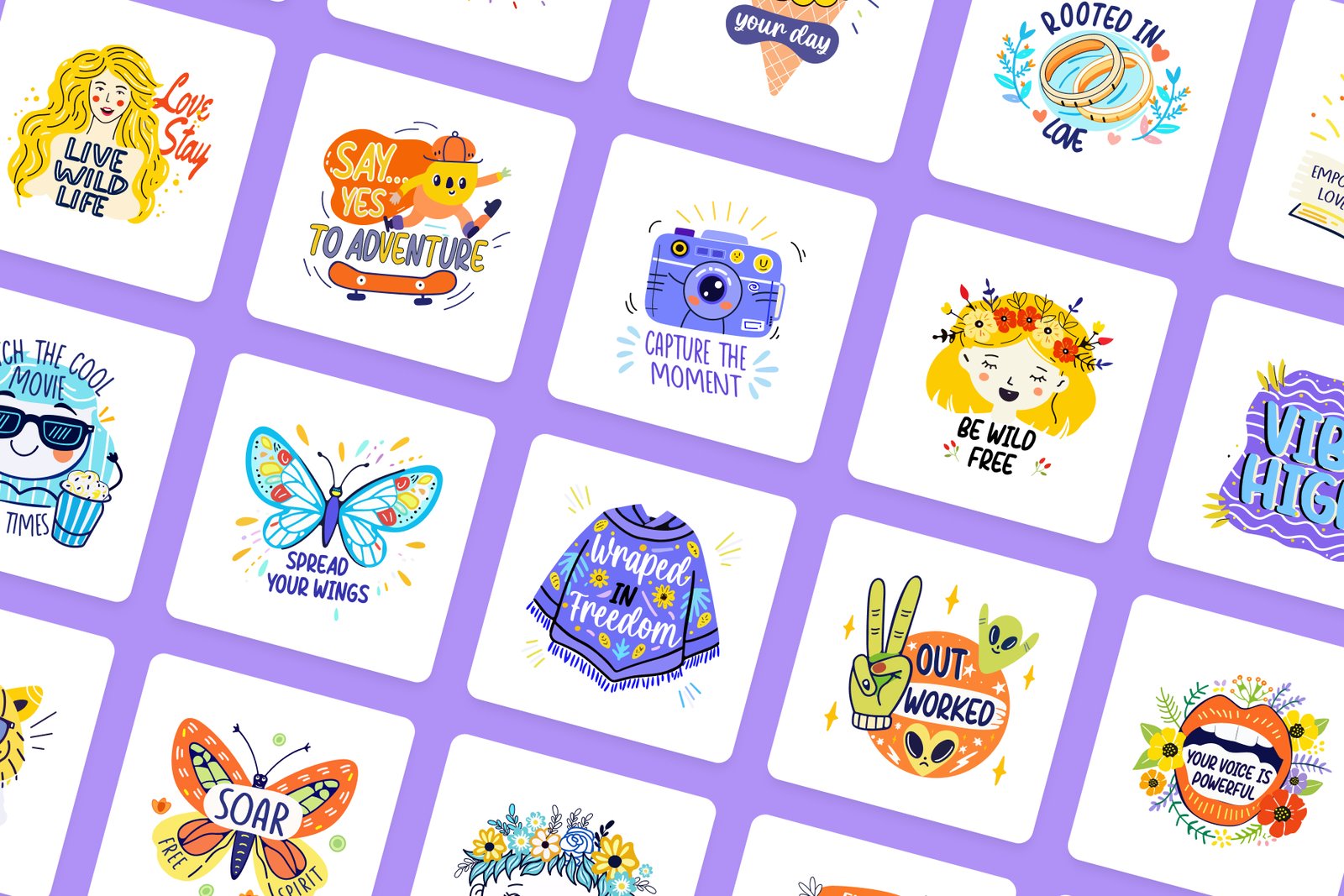 Hippie Stickers