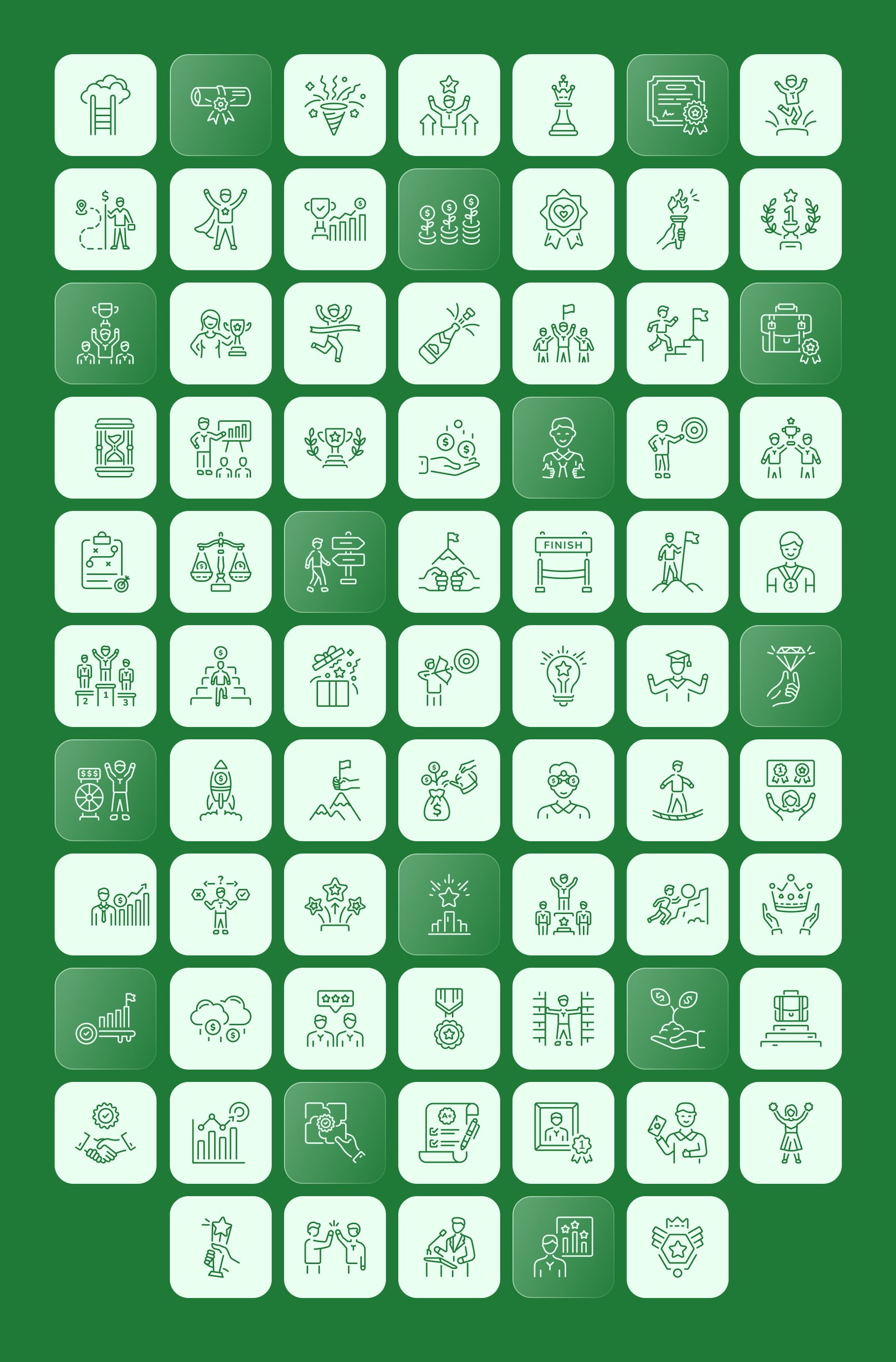 Success Icon Art Set