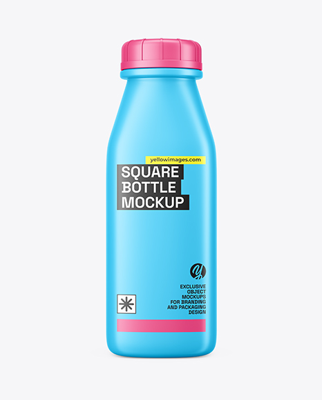 Square Matte Bottle Mockup
