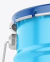 Glossy Tin Can w/ Metallic Handle Mockup