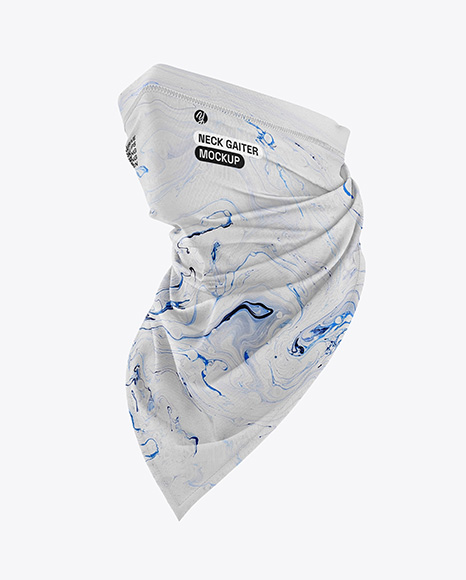 Neck Gaiter Mockup - Half Side View