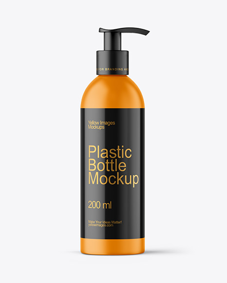 Matte Cosmetic Bottle with Pump Mockup