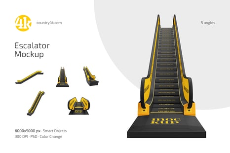Escalator Mockup Set
