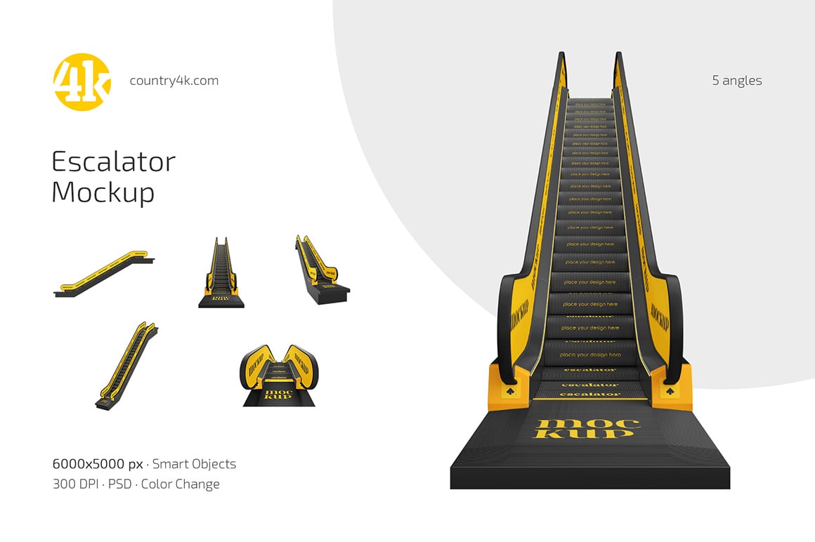 Escalator Mockup Set