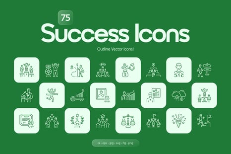 Success Icon Art Set