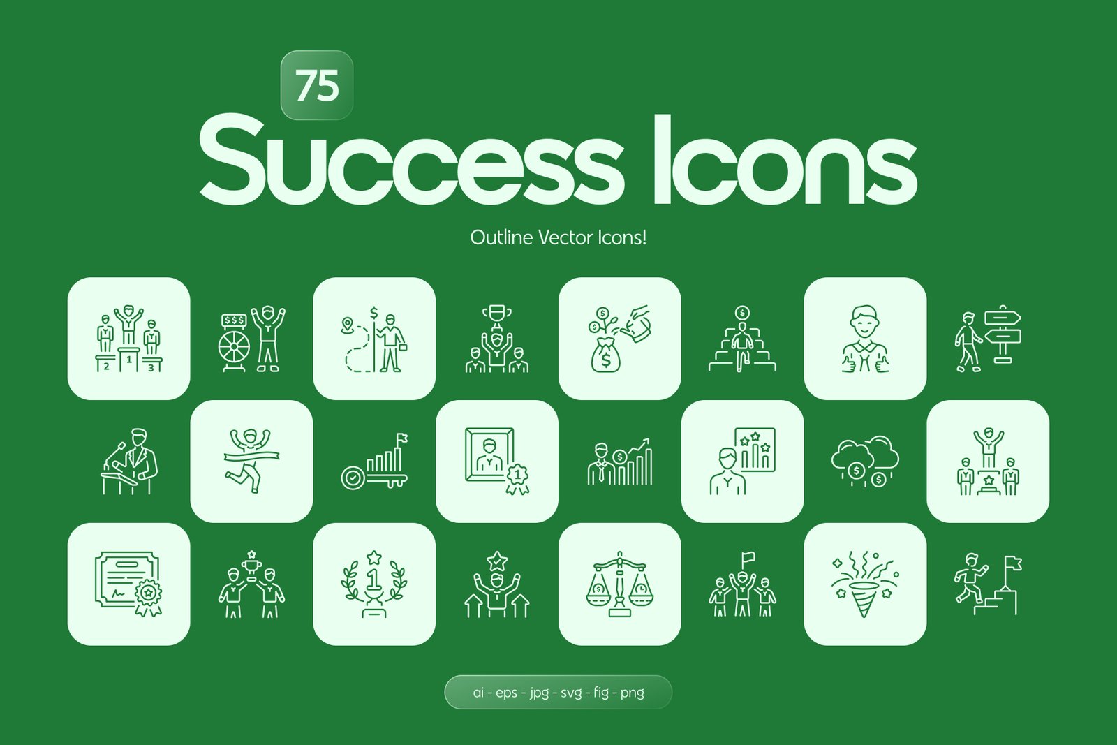 Success Icon Art Set