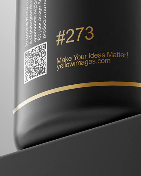 Matte Jar With Powder Mockup