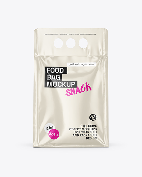 Glossy Food Bag Mockup