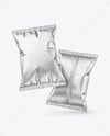 Matte Metallic Snack Bags Mockup