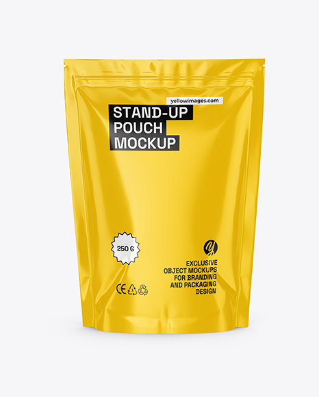 Glossy Stand-up Pouch Mockup