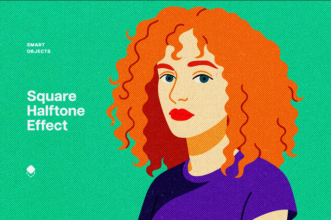 Square Halftone Design Effect