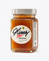 Square Clear Glass Jar with Manuka Honey Mockup