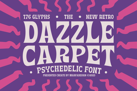 Dazzle Carpet Font - Display product