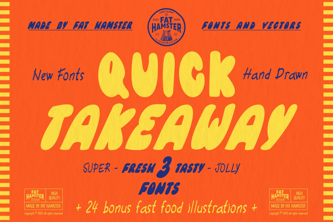 Quick Takeaway fast food fonts