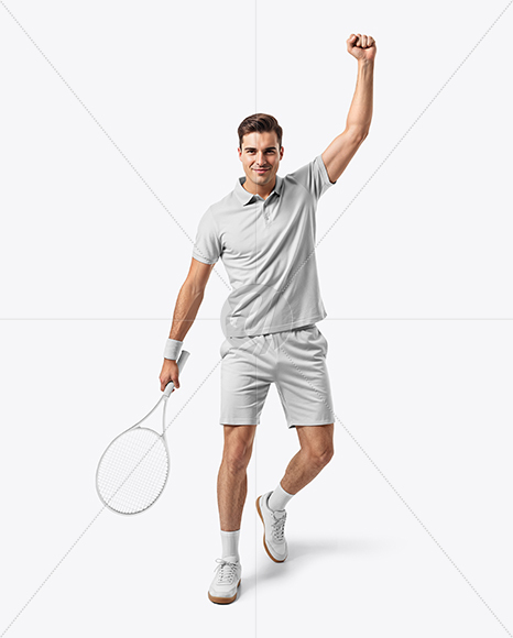 Man Wearing Tennis Uniform Mockup
