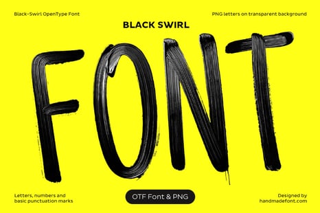 Black Swirl Font - Fonts