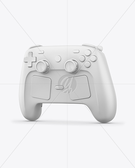 Steam Controller Mockup - Half Side View