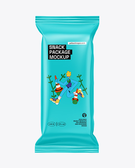 Glossy Snack Package Mockup