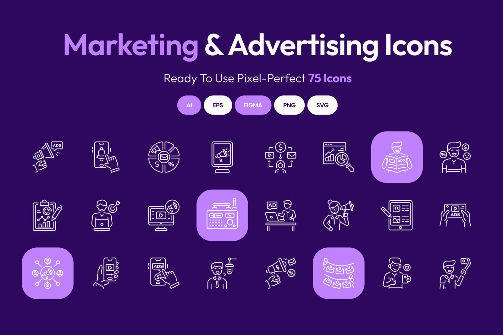 Marketing and Advertising Icons