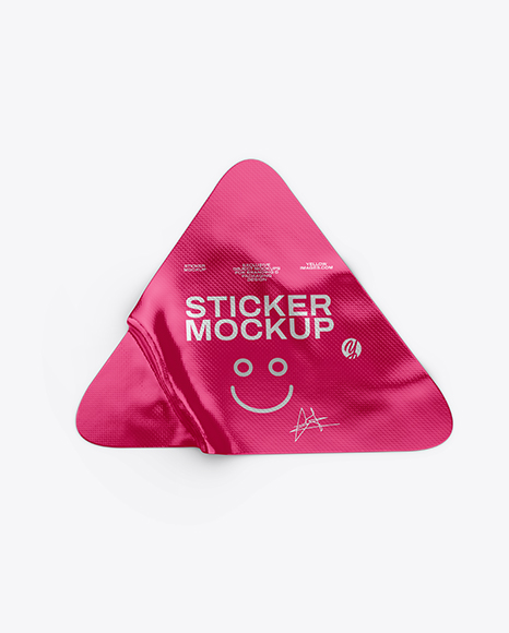 Iridescent Triangle Sticker Mockup