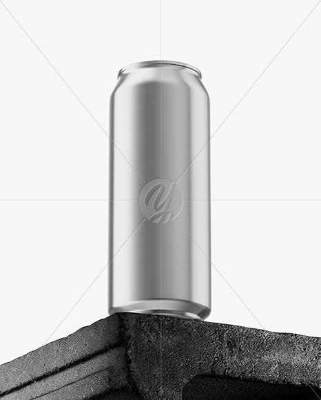 16oz Aluminium Can on the Block Mockup