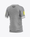 Heather T-Shirt Mockup - Back Half Side View