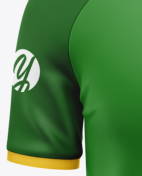 Men's Short Sleeve Raglan Polo Mockup