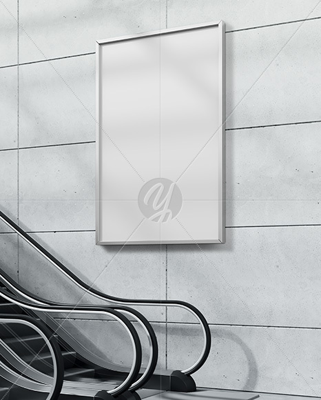 Framed Poster on a Wall Mockup