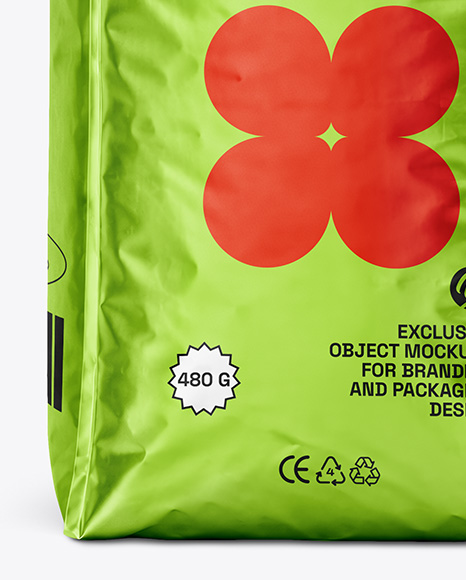 Metallic Coffee Bag Mockup