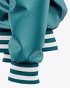 Satin Varsity Zip-Up Jacket Mockup