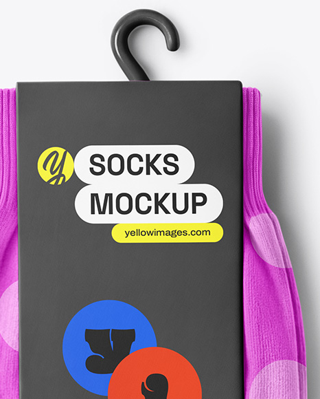 Socks with Tag Mockup