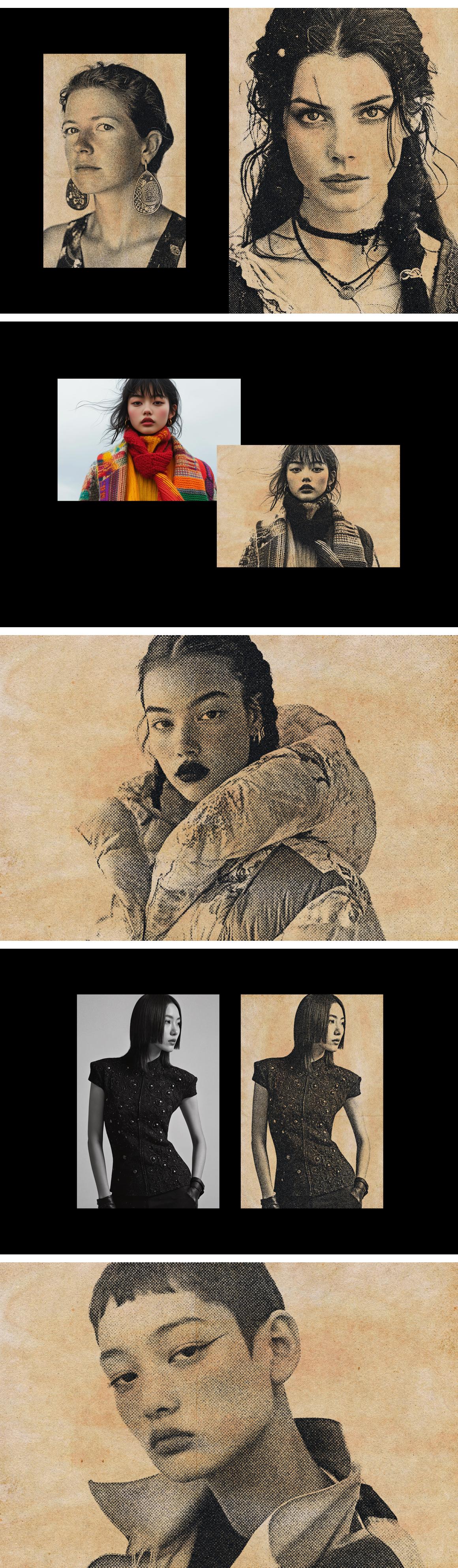 Vintage-Style Halftone Photo Effect
