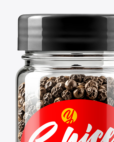 Spice Jar with Whole Black Pepper Mockup