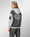 A Woman in a Hoodie Mockup