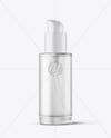 Frosted Cosmetic Bottle with Pump Mockup