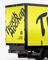 Semi Trailer Truck Mockup - Back Half Side View