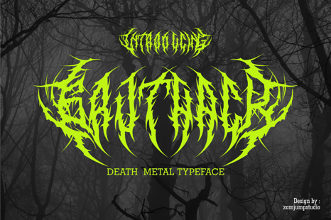 Gruthack - Death Metal Typeface - Sharp font