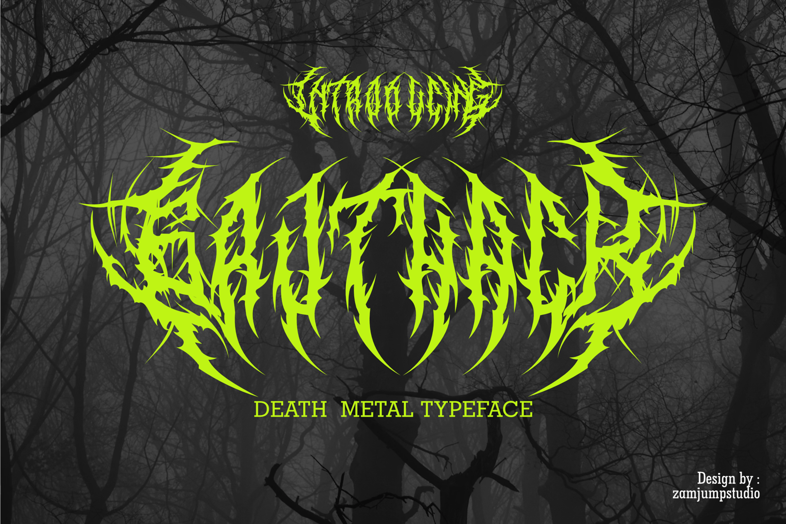 Gruthack - Death Metal Typeface