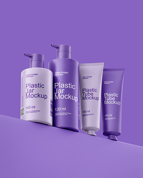 Bottles with Tubes Mockup - Mockups