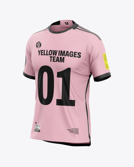Soccer Jersey Mockup - Half Side View