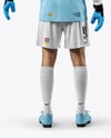 Soccer Goalkeeper Wearing Long Sleeve Jersey and Shorts Mockup
