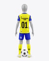 Kids Soccer Kit w/ Mannequin Mockup - Back view