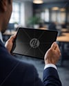 Man Holding iPad Mockup