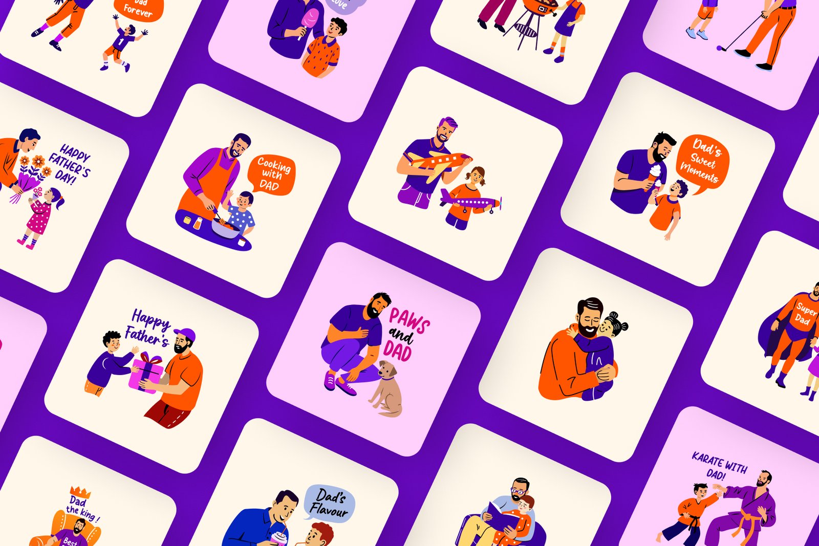 Happy Fathers Day Stickers