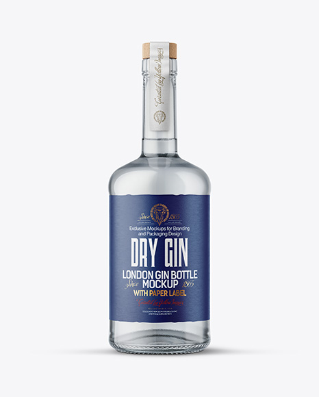 Dry Gin Bottle Mockup - Packaging mockups