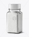 Square Glass Jar with Fine Salt Mockup